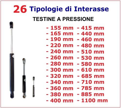 Pistone molla gas testine - 1, a