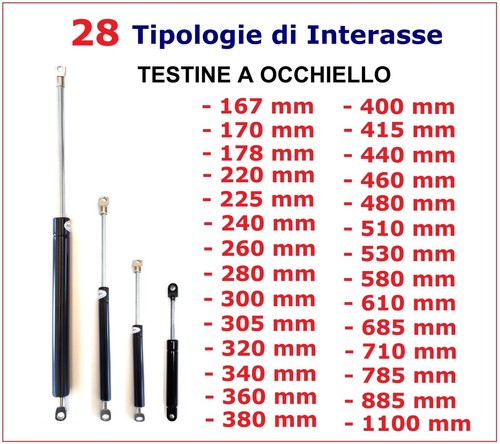 Pistone molla gas testine a - molla,